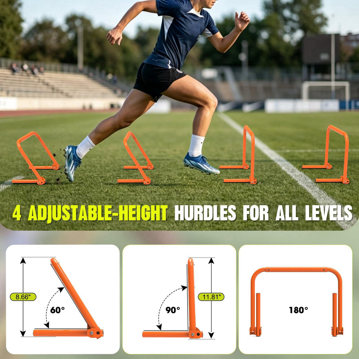 Hikeen Agility Ladder - Speed Ladder for Football, Basketball - Durable Rubber Training Ladder for Footwork with Carry B