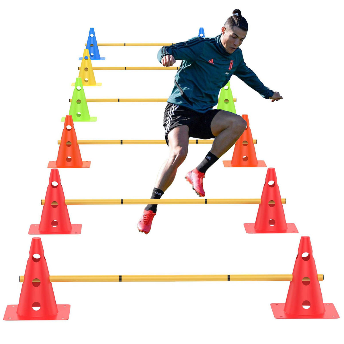 Asyxstar Football Training Cones Agility Soccer Cones, Indoor Outdoor and Festive Events Field Marker Agility Cones with