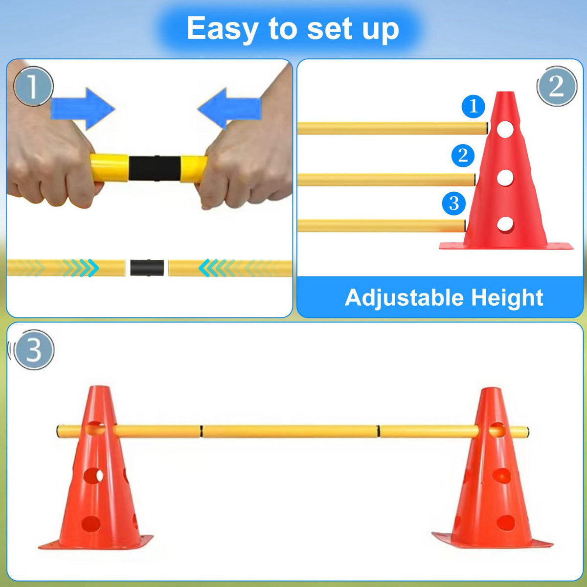 Asyxstar Football Training Cones Agility Soccer Cones, Indoor Outdoor and Festive Events Field Marker Agility Cones with