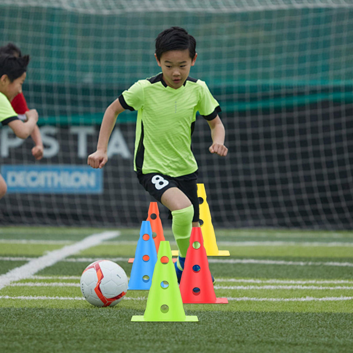 Asyxstar Football Training Cones Agility Soccer Cones, Indoor Outdoor and Festive Events Field Marker Agility Cones with