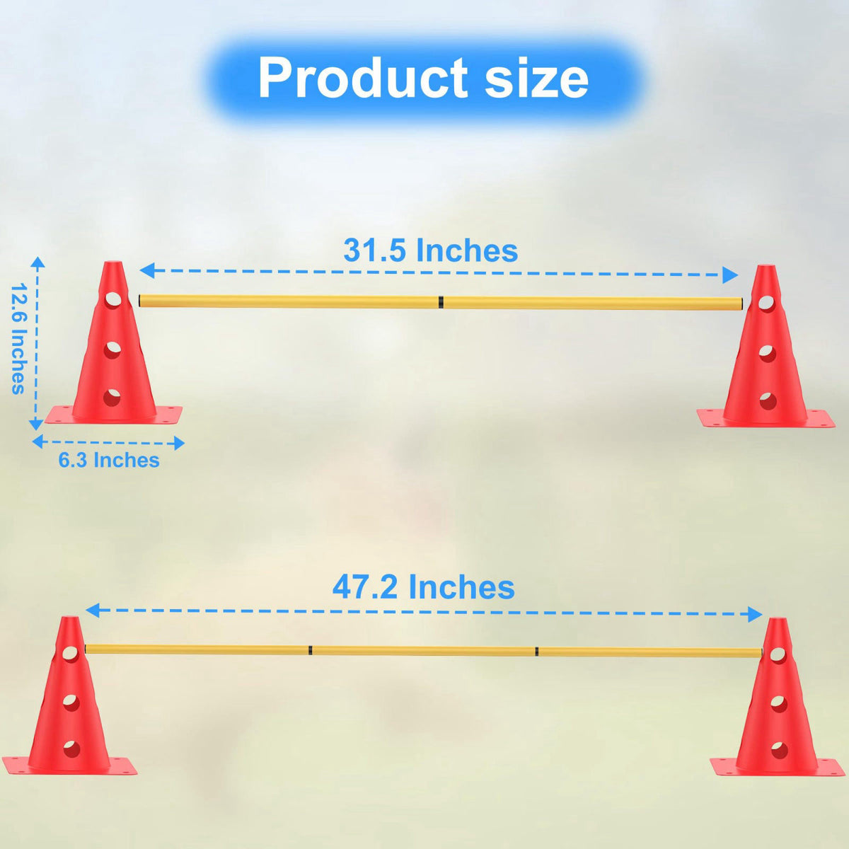Asyxstar Football Training Cones Agility Soccer Cones, Indoor Outdoor and Festive Events Field Marker Agility Cones with