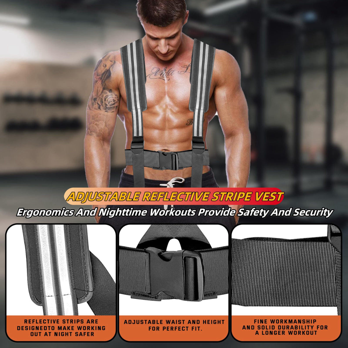 HWOOUSA Heavy Duty Push Pull Weight Sled with Harness for Speed Training – full view