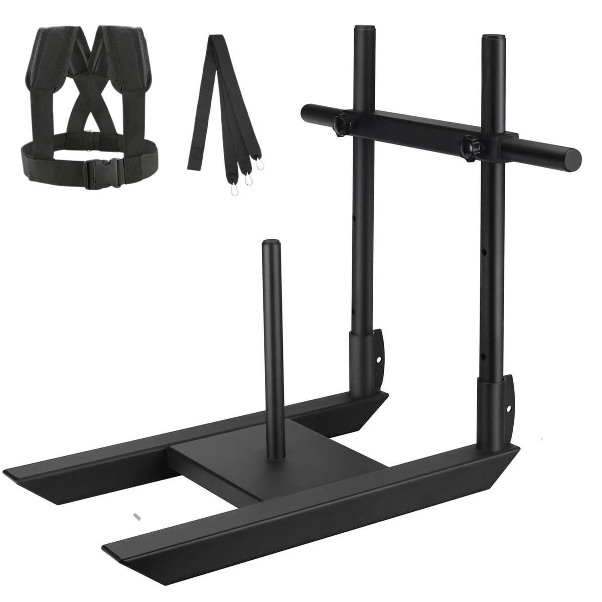 shikoyi Weight Sled for Training Adjustable Handle Push-Pull Workout Sled Fitness Sled for Athletic Exercise, Speed Impr