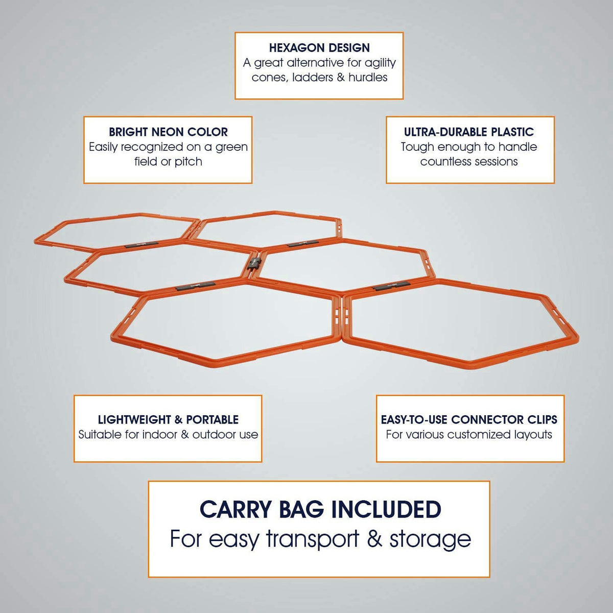 Yes4All Hex Agility Rings Speed Rings with Carrying Bag by Premium Selection — view 8