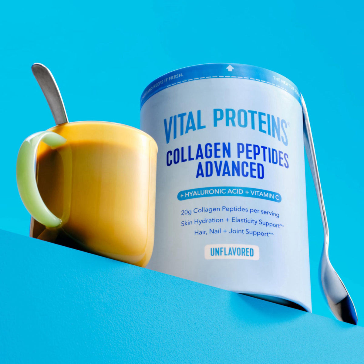 Vital Proteins Collagen Peptides Powder Advanced, Unflavored, 20oz – close-up detail