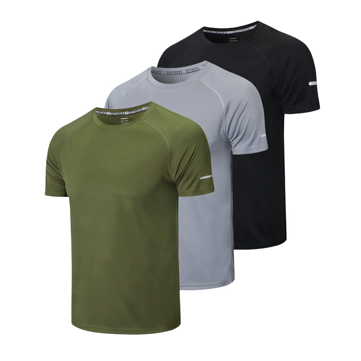 frueo Men's 1/3 Pack Workout Shirts Quick Dry Mesh Athletic T-Shirts – packaging and label