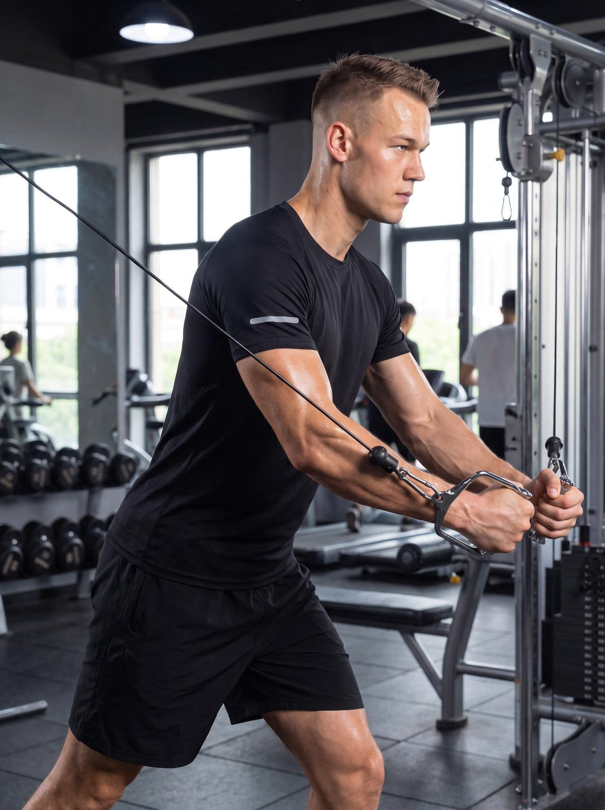 frueo Men's 1/3 Pack Workout Shirts Quick Dry Mesh Athletic T-Shirts – back view and specifications