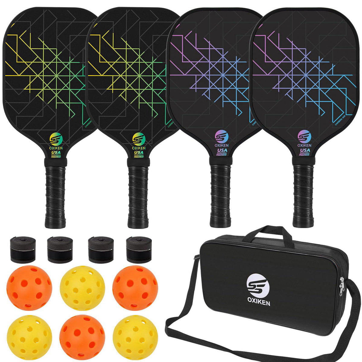 SS OXIKEN Pickleball Paddles Set of 4 USAPA Approved Pickleball Set – product photo (Paddles)
