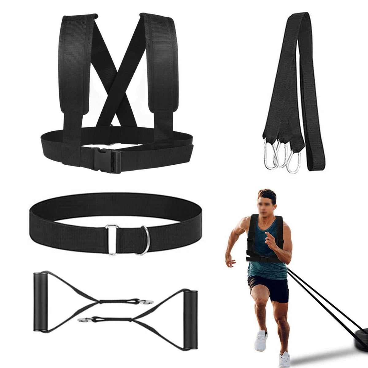 OYINDIZ Sled Harness Set, Pulling Strap for Speed Power Agility Training