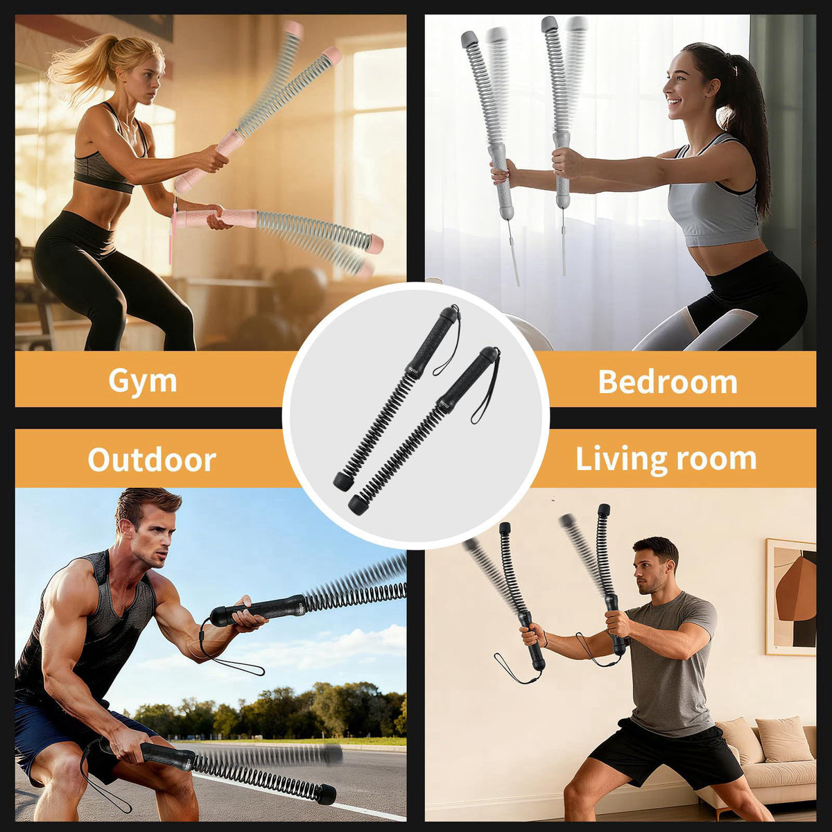 Paoba Portable Heavy Duty Ropeless Battle Ropes for Home Gym – close-up detail