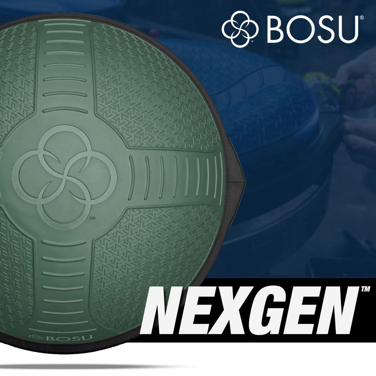 BOSU Nexgen Balance Trainer, Half-Ball Training Equipment, 65 cm Diameter, 300 lb Capacity - Burst-Resistant Stability E