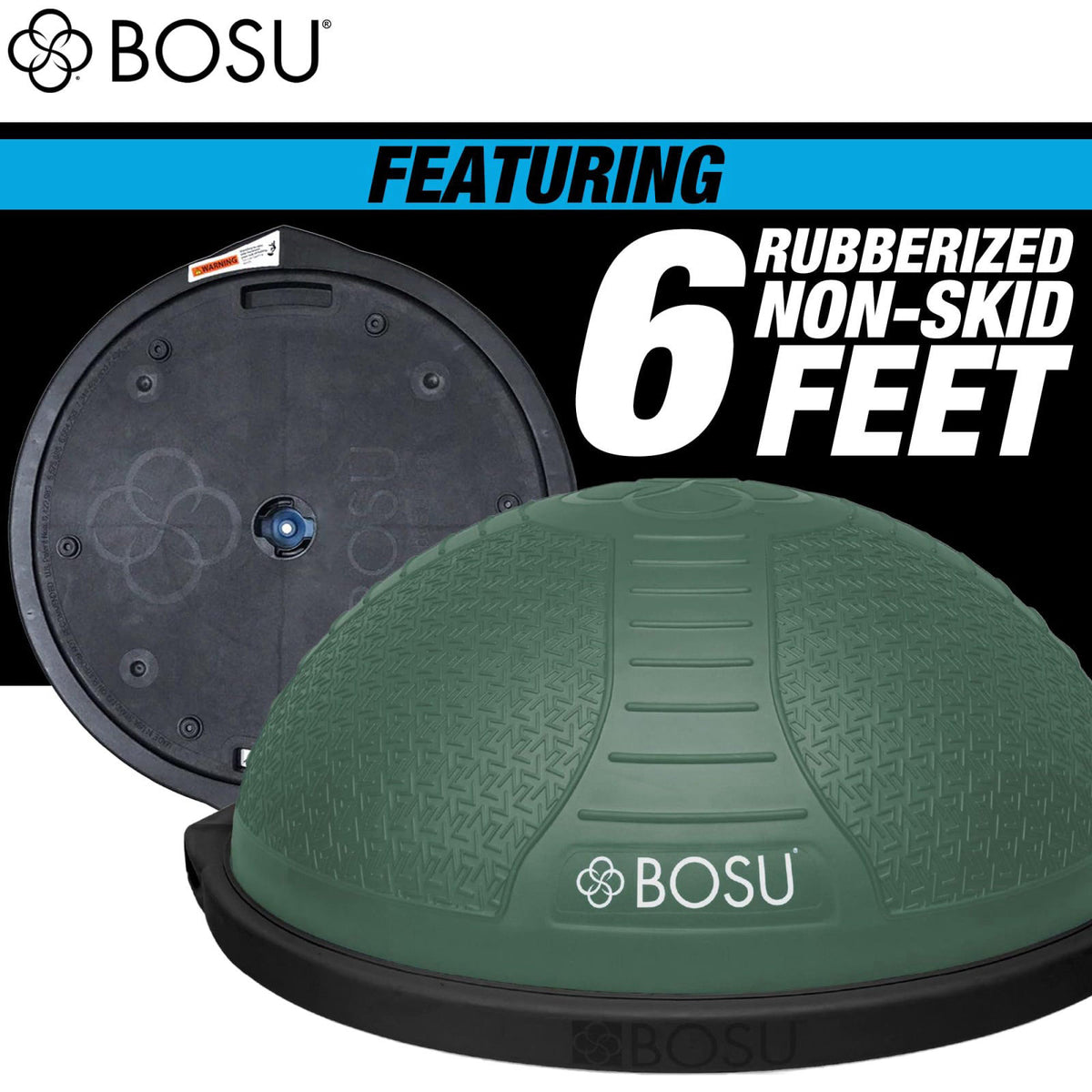 BOSU Nexgen Balance Trainer, Half-Ball Training Equipment, 65 cm Diameter, 300 lb Capacity - Burst-Resistant Stability E