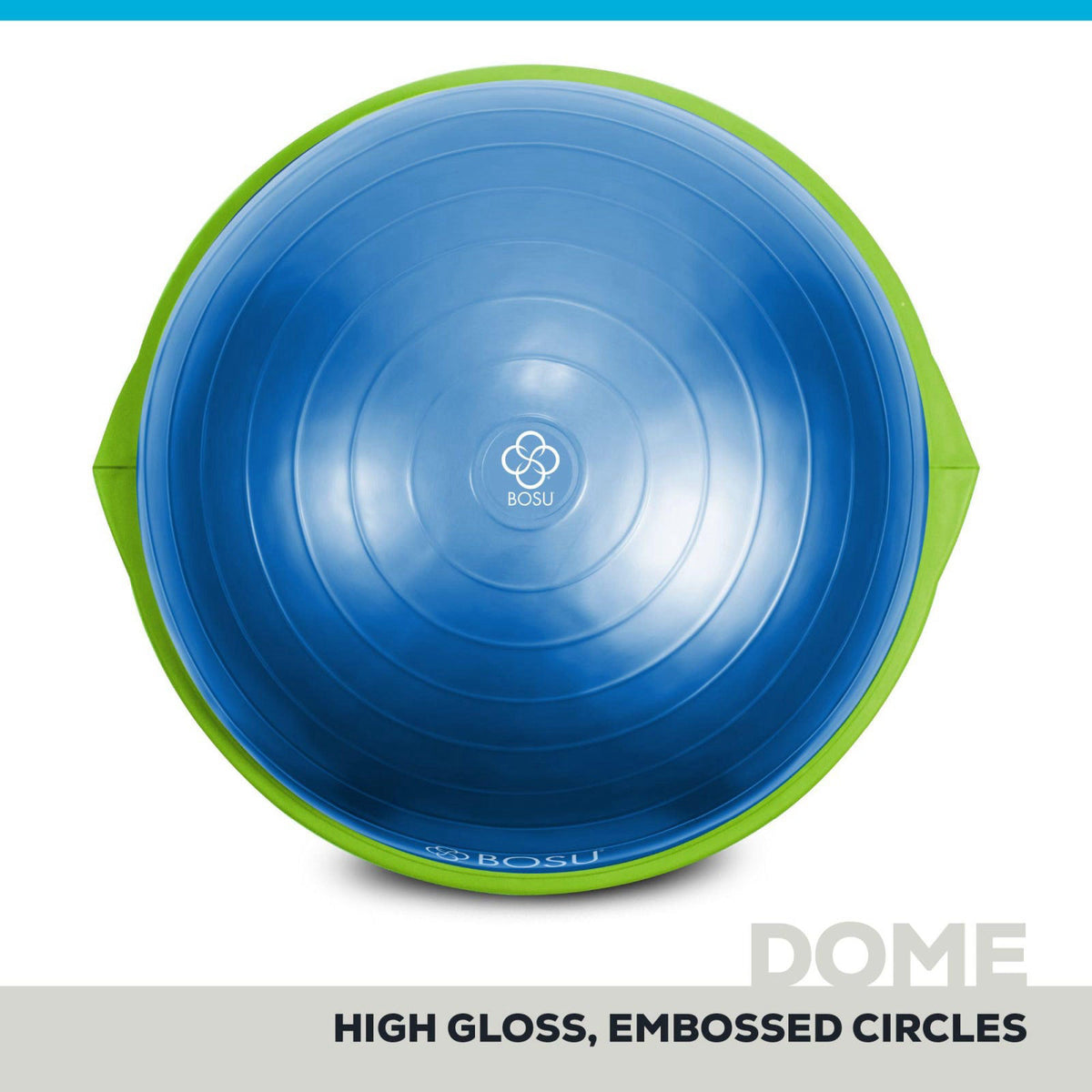Bosu Balance Ball Exercise Trainer, Home Gym Equipment w/Guided Workouts & Pump, 26" Inflatable Fitness Platform for