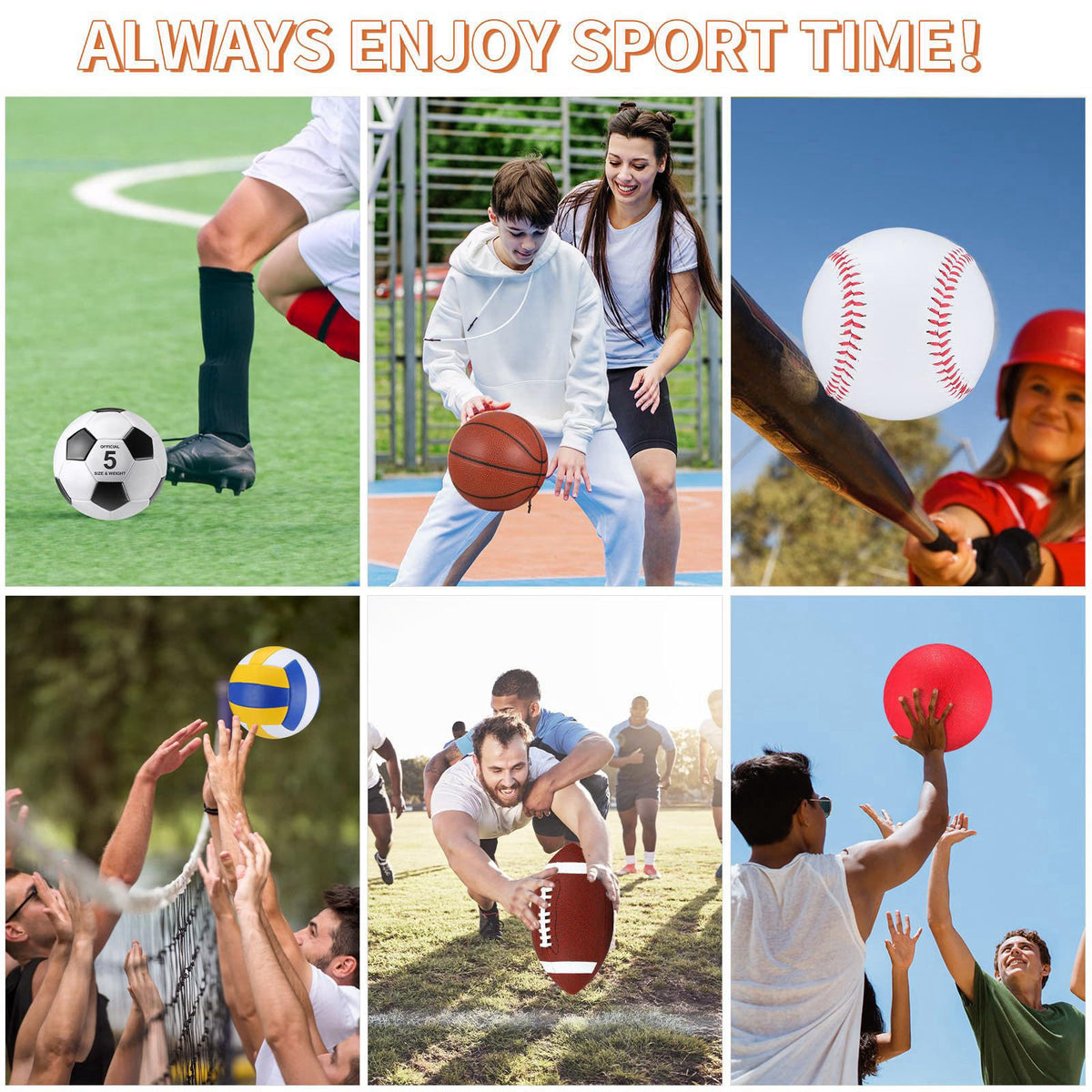 Libima 6 Pcs Sport Ball Set, Christmas Operation Gifts – full view, size Size 7