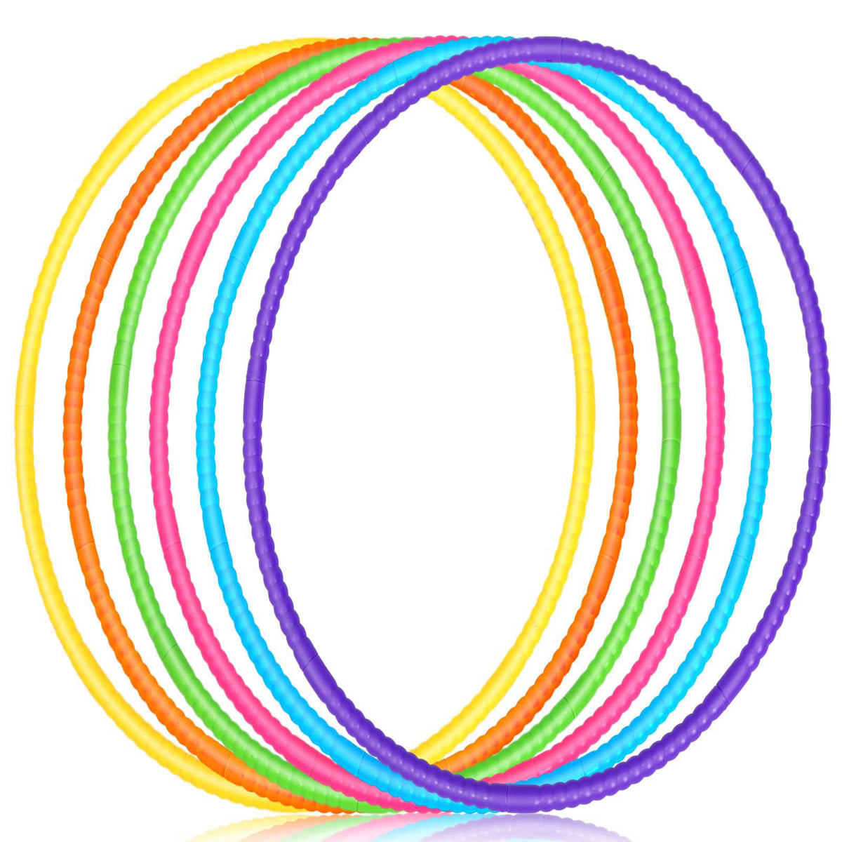 Sratte 6 Pack Exercise Hoops Detachable Snap,32 Inch,Simple Colors – Simple Colors, Plastic, 32 Inch