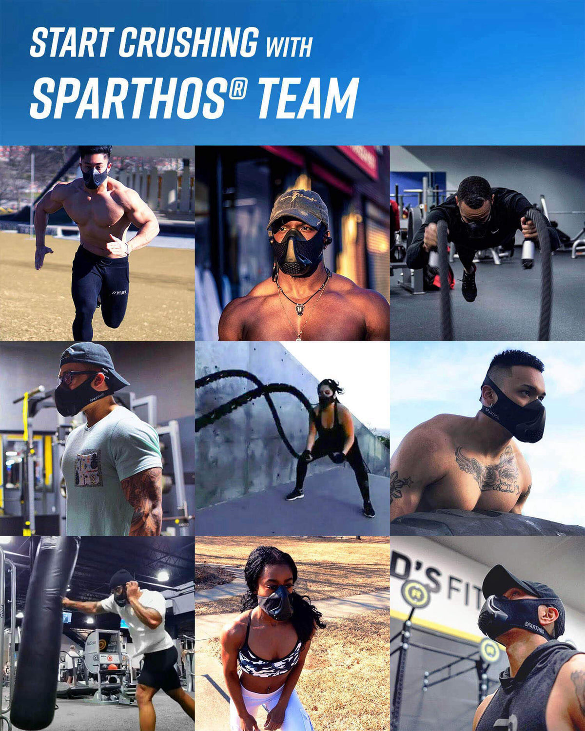 Sparthos High Altitude Training Mask, Running Breathing Mask – alternate angle