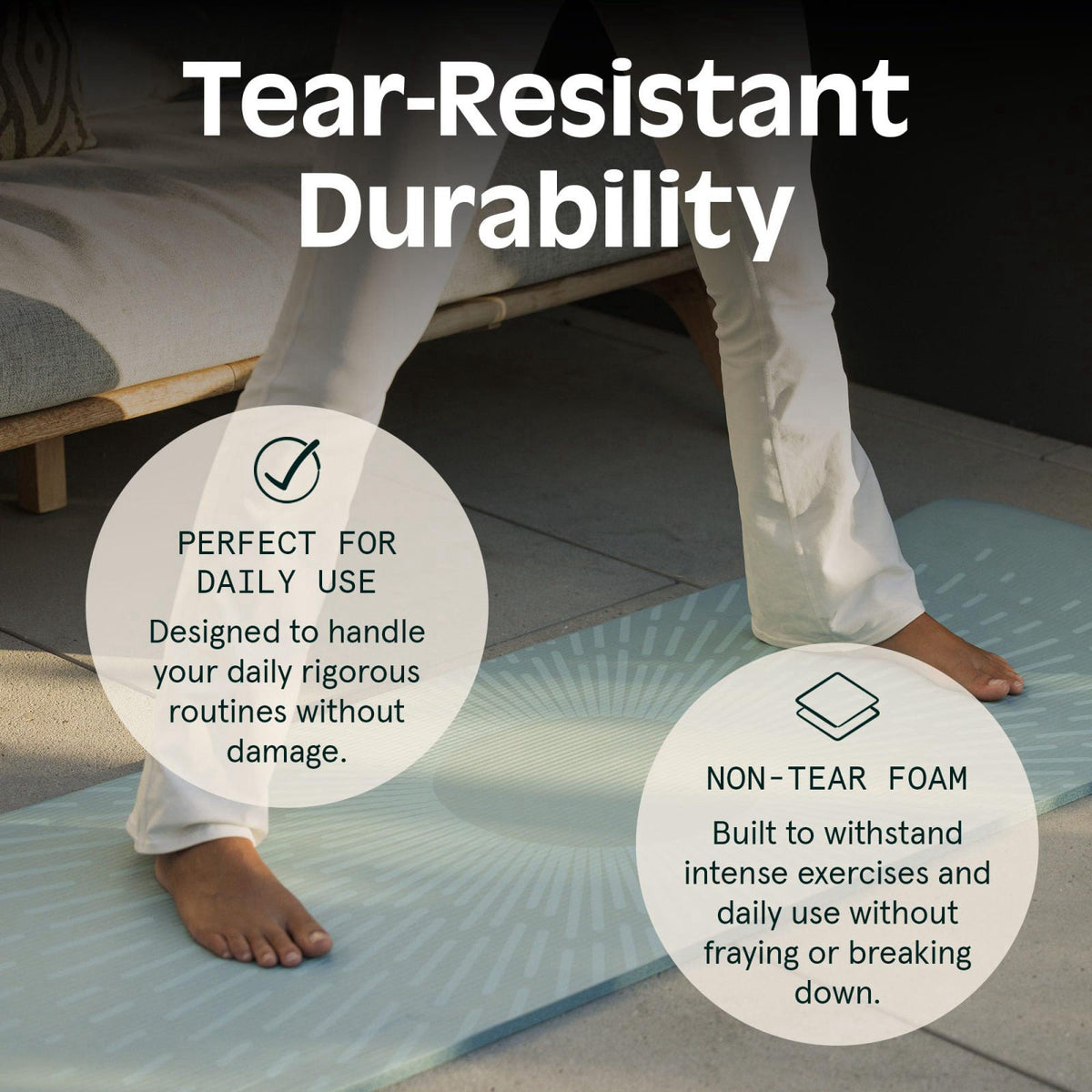 Retrospec Solana Yoga Mat 1 Thick w Nylon Strap for Men by Premium Selection — view 7
