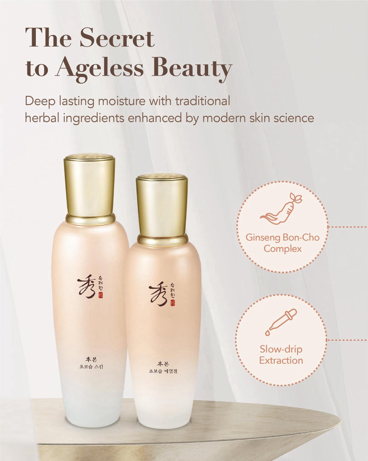 Sooryehan Bon Extra Moisture Korean Skin Care Gift Set (13.01 Fl Oz) - Luxury Premium High-end by LG Beauty. Hydrating T