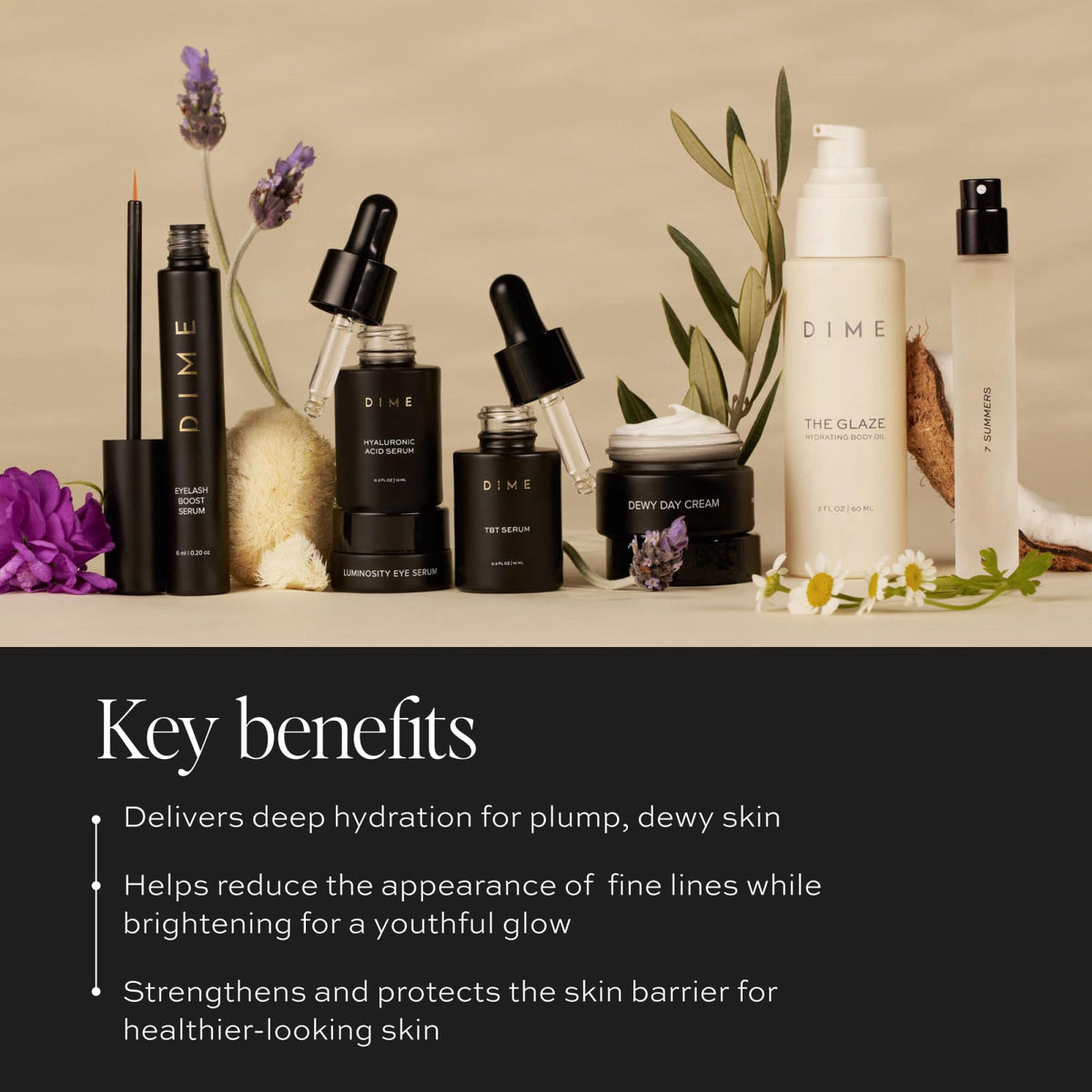 DIME Beauty Icons Collection - Travel Skincare Set, 7 Pieces – close-up detail