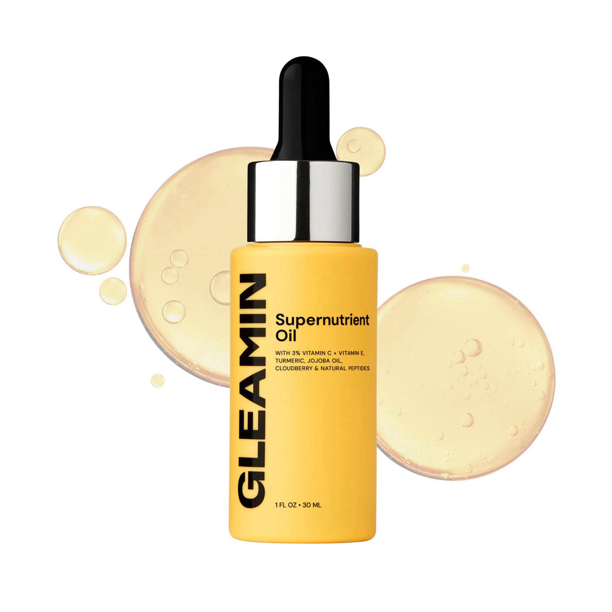 Gleamin Supernutrient Facial Oil, 3% Vitamin C with Jojoba Oil, 1 fl oz – product photo (Face Oil)