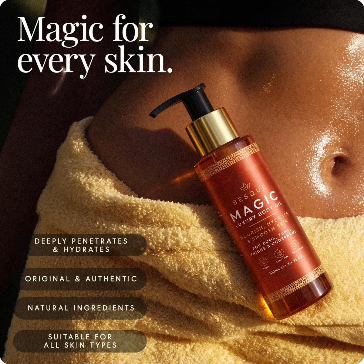 Besque Original Magic Body Oil - Hydrating Body Oils for Women - 3.4 FL OZ – alternate angle