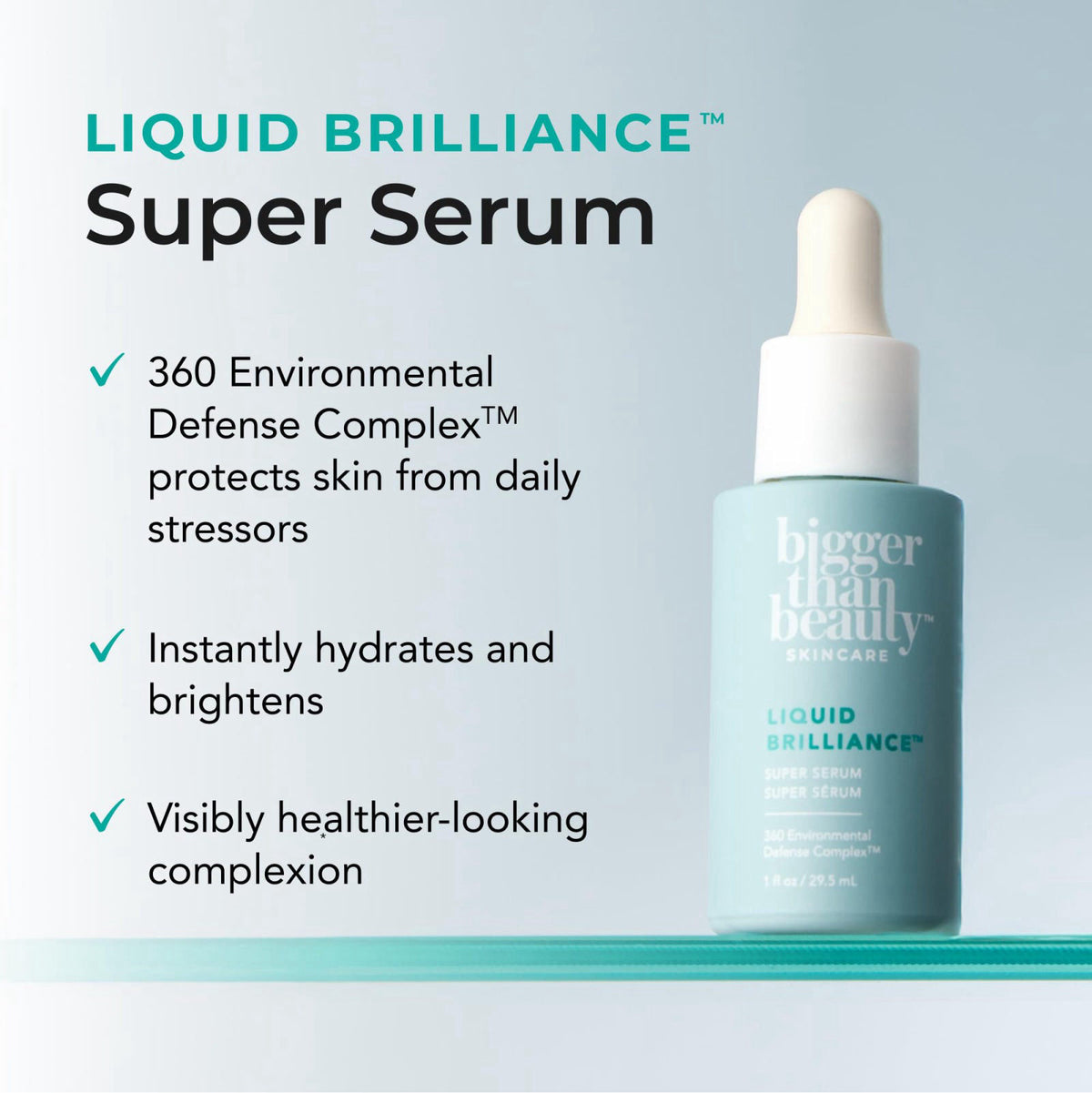 Bigger Than Beauty Skincare Bigger Than Beauty Liquid Brilliance Super Serum, Vegan – close-up detail
