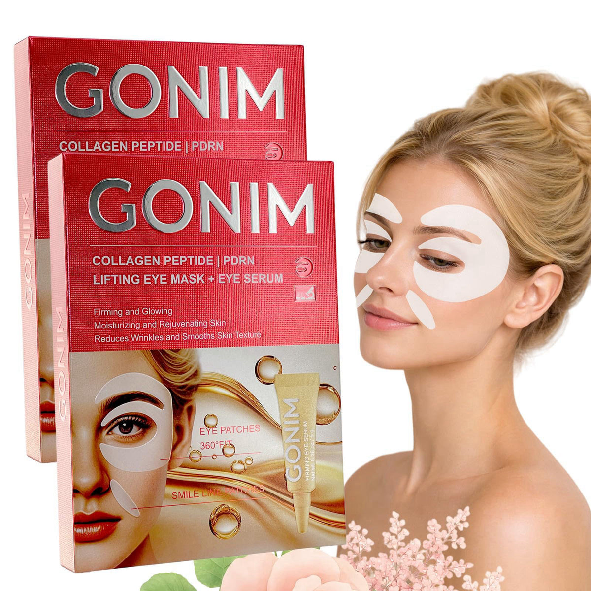 GONIM Eye Patches with Collagen Peptides, Caffeine and PDRN for Anti Aging – product photo (Eyes)