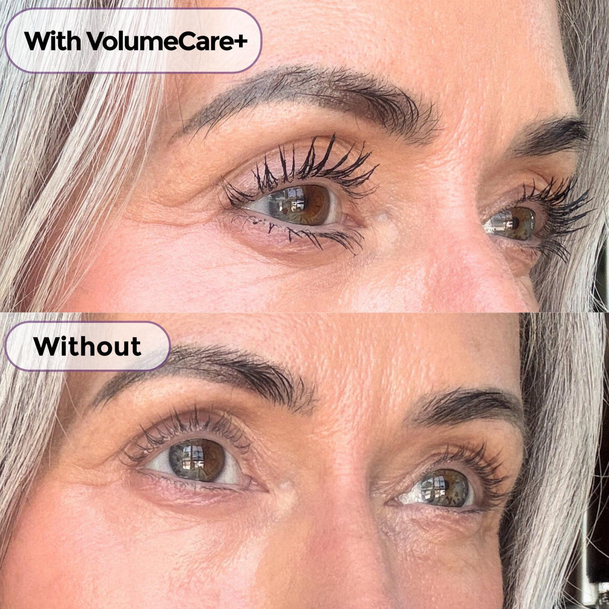 Rumi Cosmetiques VolumeCare+ Mascara for Older Women, Natural Black – packaging and label