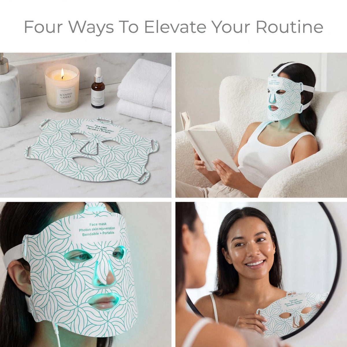 Super Supply Bros FDA Cleared LED Light Therapy Mask for Face - Infrared Red Light Therapy for Skin - Red Light Therapy 
