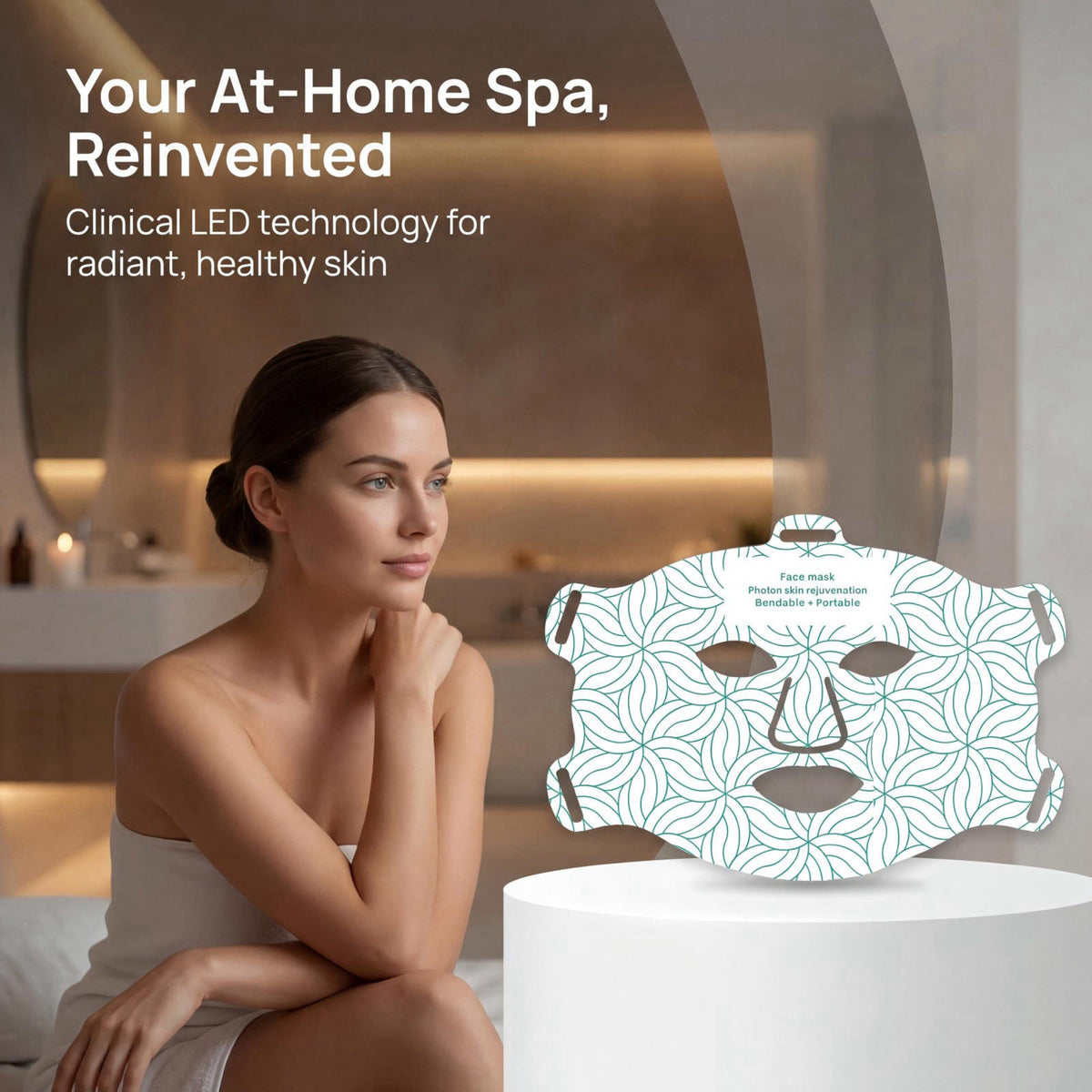 Super Supply Bros FDA Cleared LED Light Therapy Mask for Face - Infrared Red Light Therapy for Skin - Red Light Therapy 