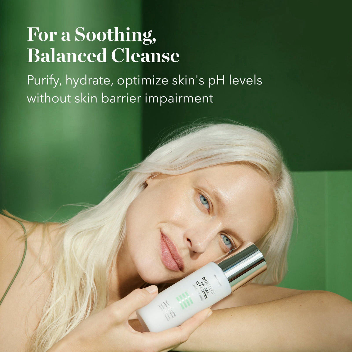 BIOEFFECT Facial Cleanser | Face Wash for Dry Skin, Squalane, 4.06 Fl Oz – back view and specifications
