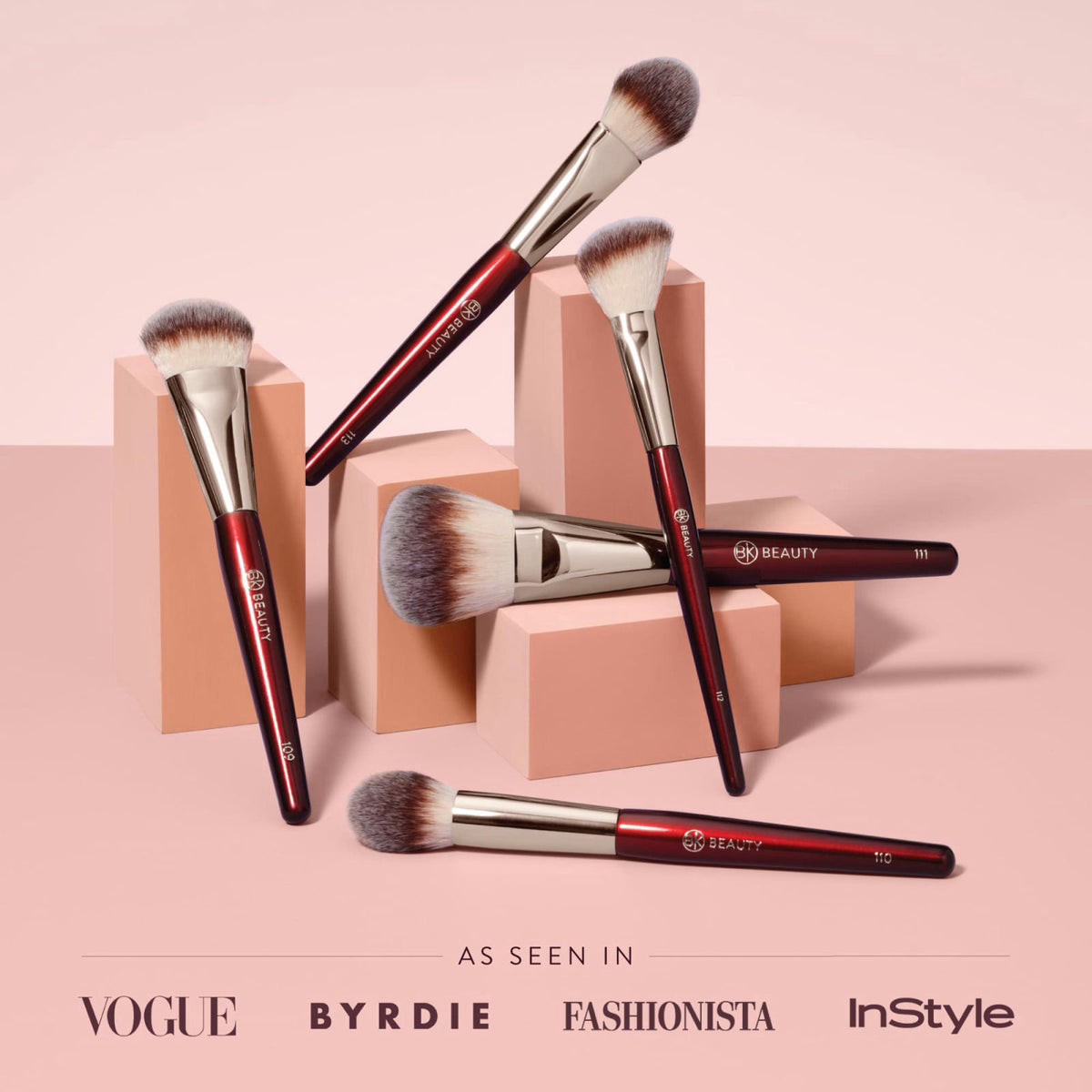 BK BEAUTY - CORE LINE EXTENSION FACE SET (5PC) - Professional Makeup Brush Set for Liquid, Cream & Powder | Premium Make