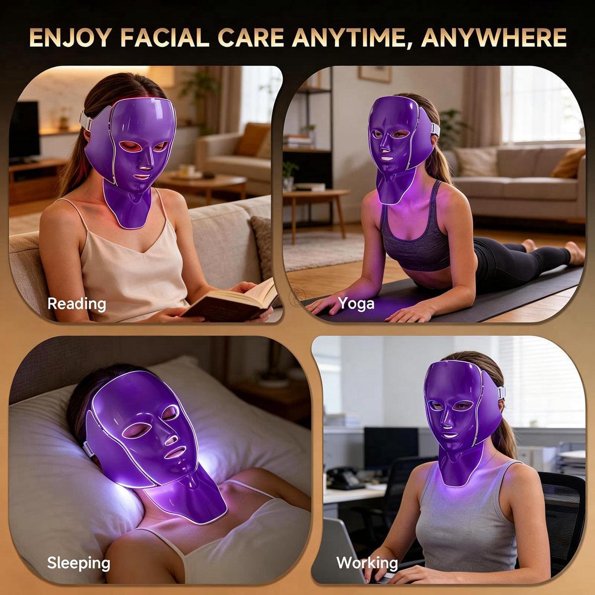 AIHEU 3D Cordless Red Light Therapy Mask for Face and Neck – alternate angle