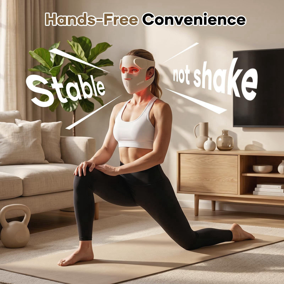 SWETJOZO RB-061 Red Light Therapy Mask for Face,USB-C Rechargeable 850nm – packaging and label