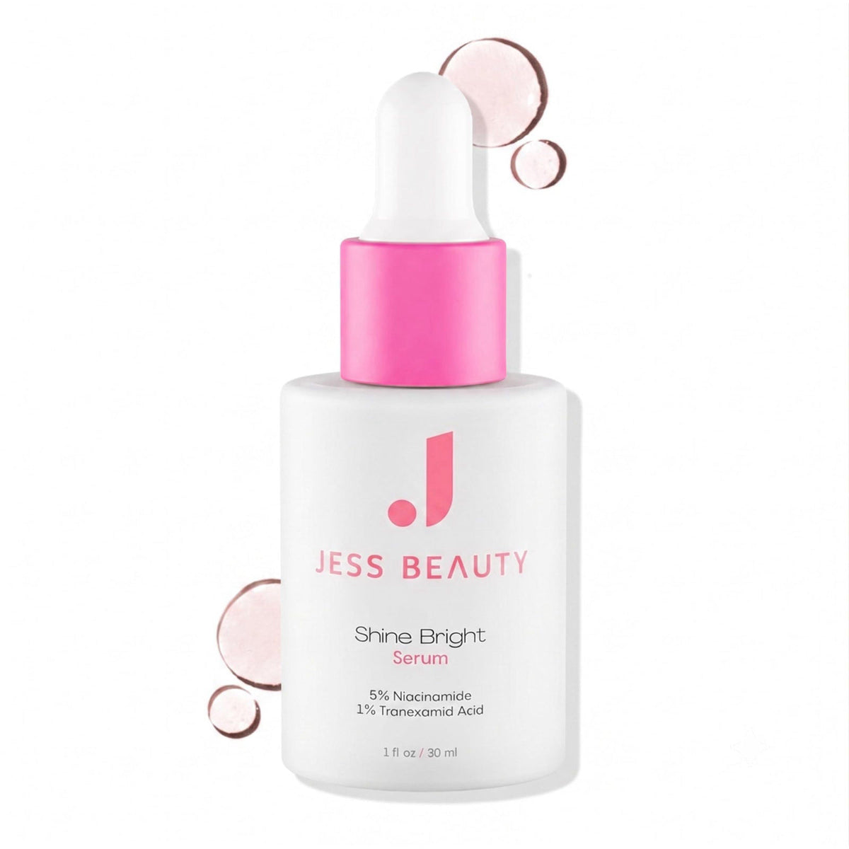 JESS BEAUTY | Shine Bright Serum | Niacinamide & Tranexamic Acid | for Dark Spots, Uneven Skin Tone & Radiant Glow | Hyd