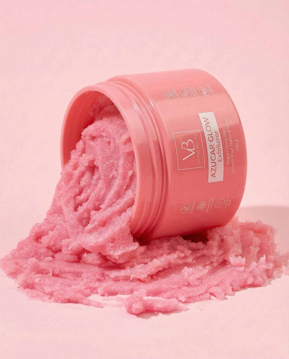 VIYANT BEAUTY AZUCAR GLOW Facial Sugar Scrub – Exfoliating Face Scrub for Glowing Skin, Gentle Face Exfoliator, Pore Cle