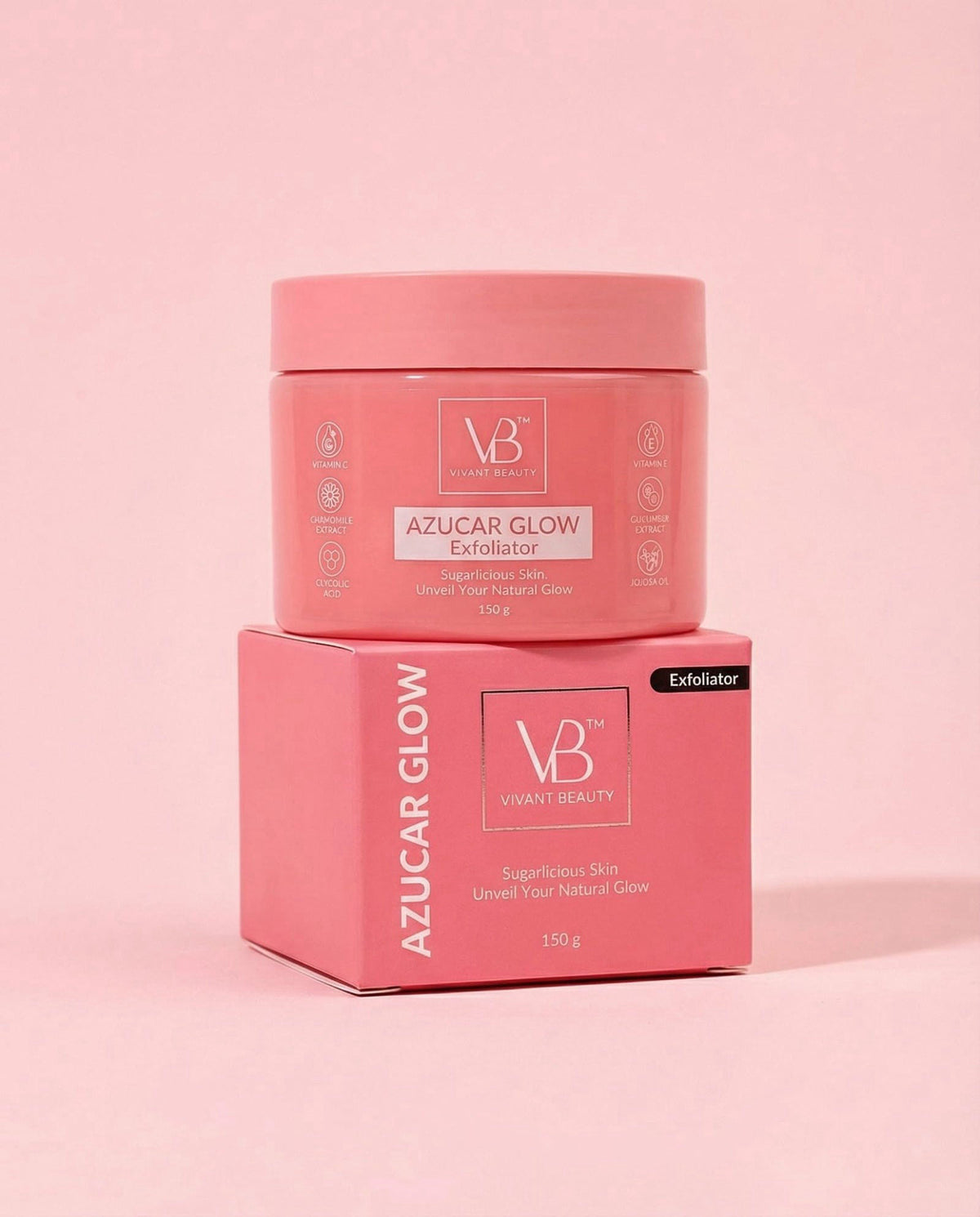 VIYANT BEAUTY AZUCAR GLOW Facial Sugar Scrub – Exfoliating Face Scrub for Glowing Skin, Gentle Face Exfoliator, Pore Cle