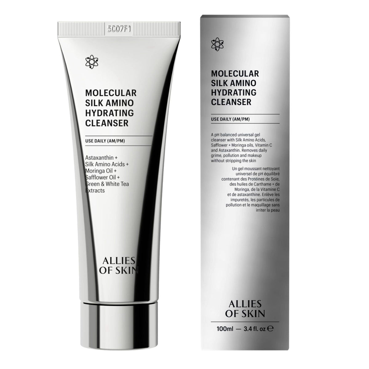 Allies of Skin Hydrating Silk Amino Face Cleanser, 3.4 Fl Oz – product photo (Washes)