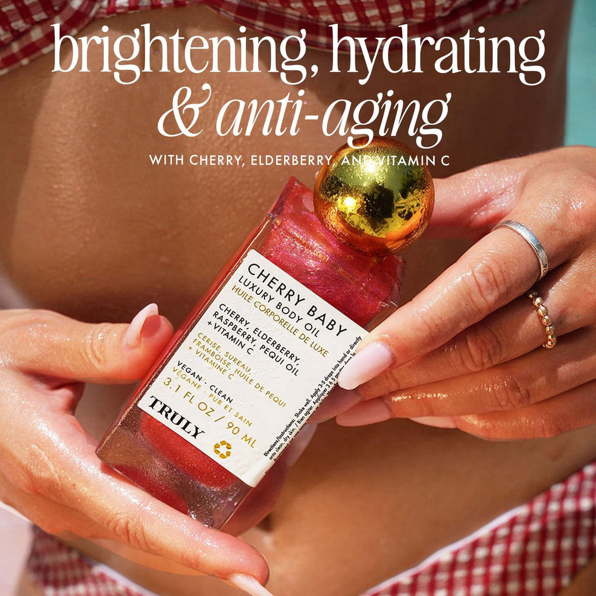 Truly Beauty Luxury Body Oil | Hydrating Shimmer Oil for Glowing Skin – full view
