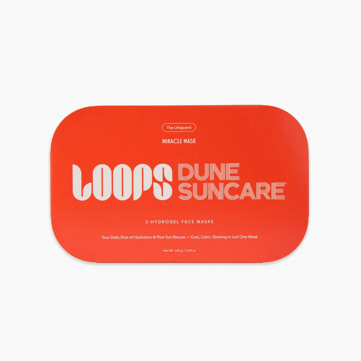 LOOPS x DUNE Lifeguard - Korean Hydrogel Face Mask, Cooling Sheet Mask 5 pc – close-up detail