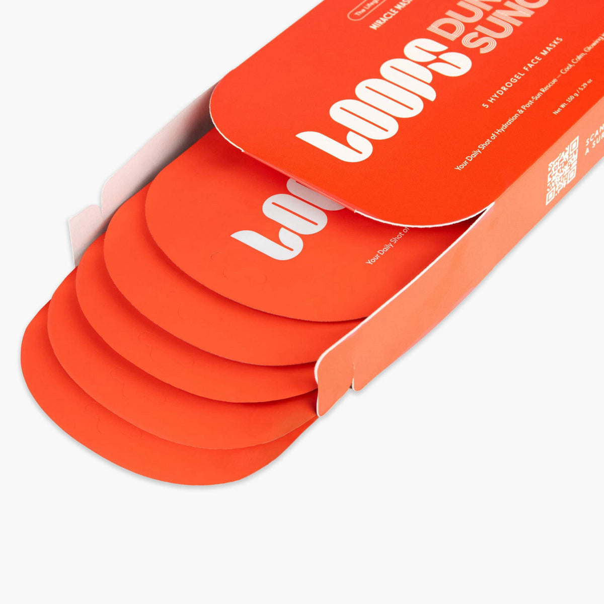 LOOPS x DUNE Lifeguard - Korean Hydrogel Face Mask, Cooling Sheet Mask 5 pc – full view, size 1 Count (Pack of 5)