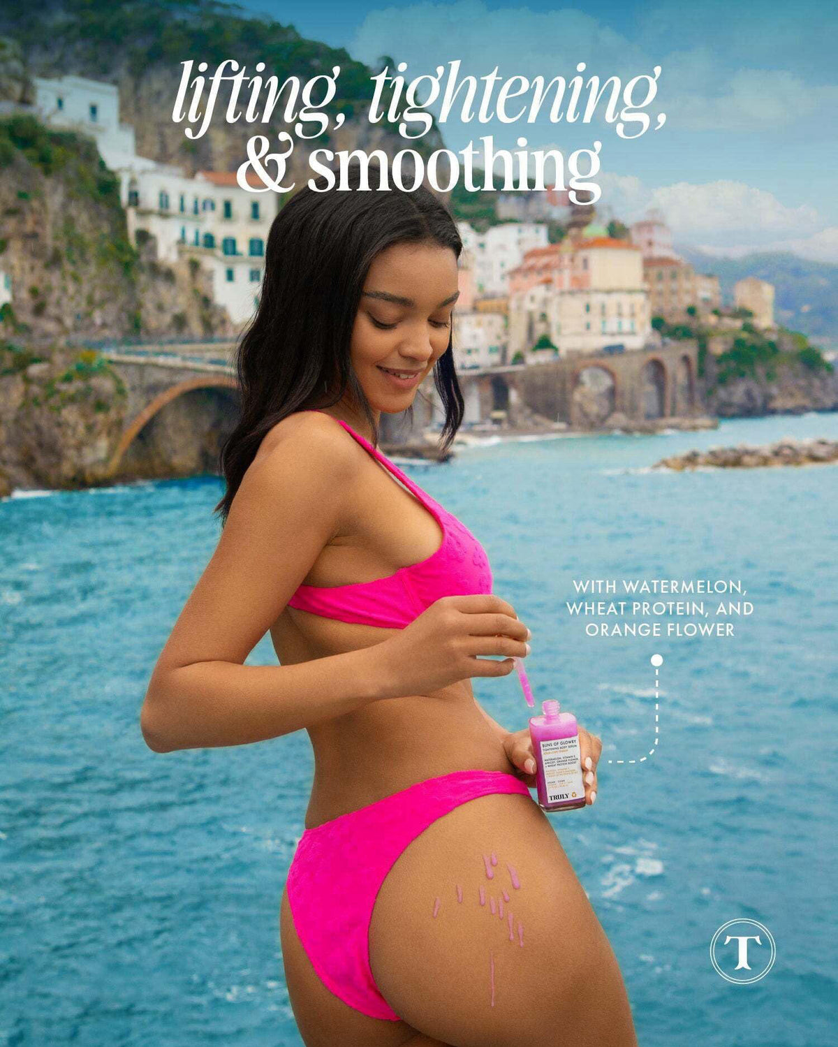 Truly Beauty Buns Of Glowry Tightening Body Serum | Firming Cellulite Serum – packaging and label