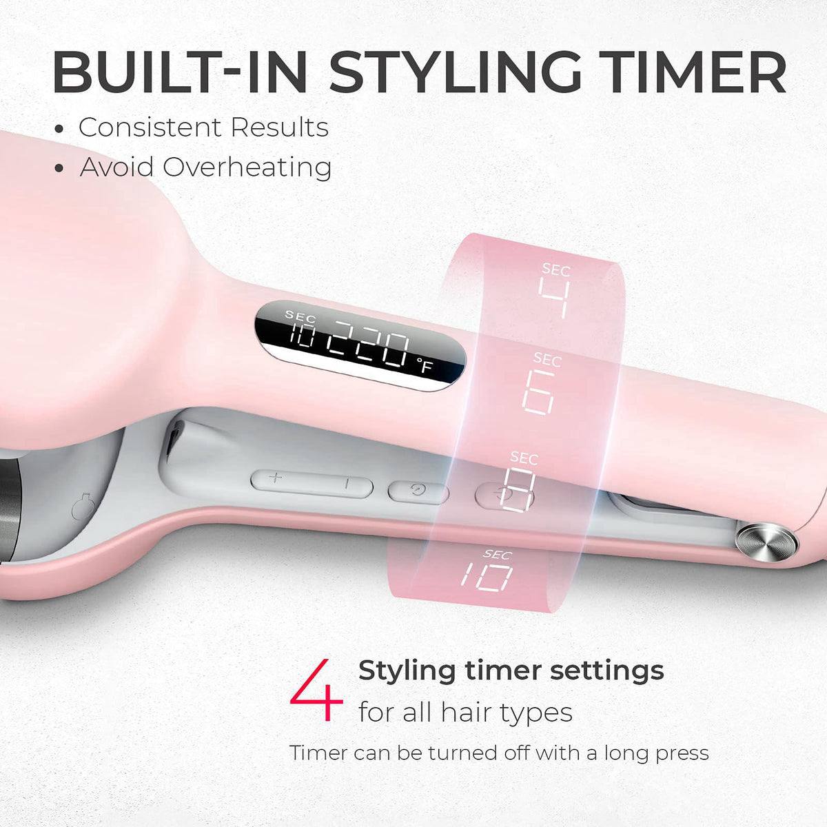 Curling Iron Hair Crimper Waver, TYMO ROVY Beach Waves Hair Curler – packaging and label