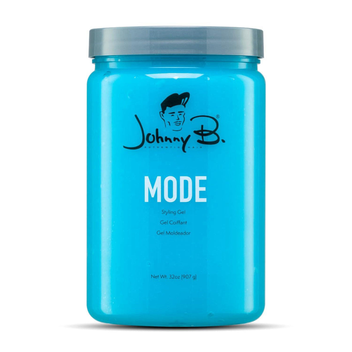 JOHNNY B. Mode Professional Hair Styling Gel, Long Lasting, Alcohol-free, No-flake formula – close-up detail