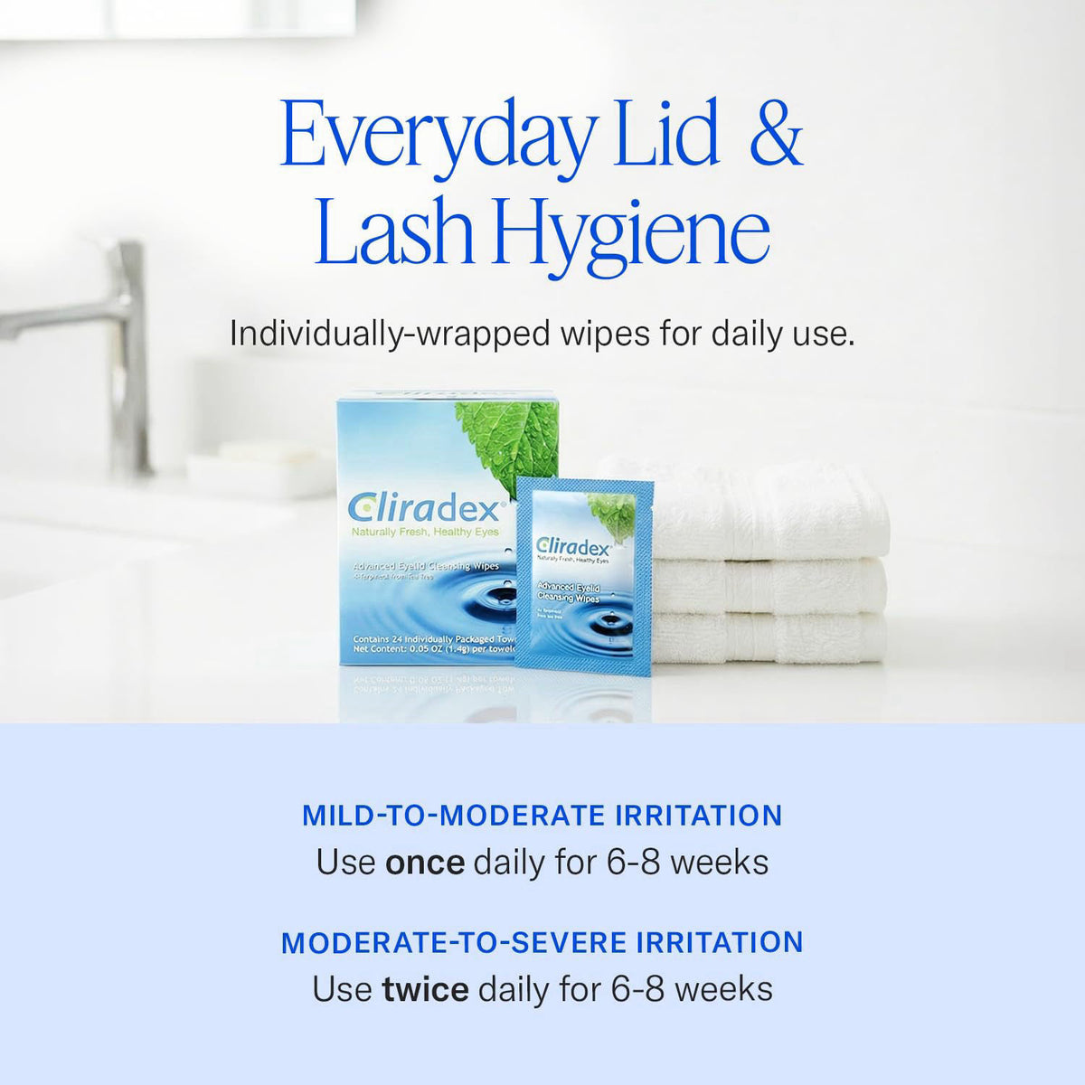 Cliradex Towelettes with Tea Tree Oil Extract, 24 Count – alternate angle