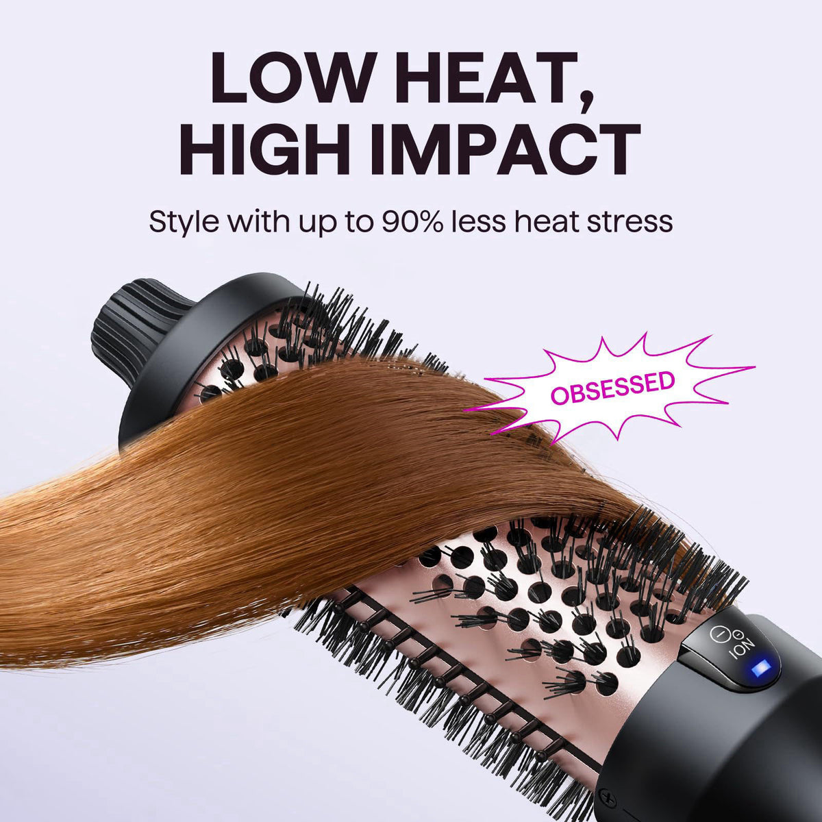 Wavytalk Thermal Brush Blowout Boost 1.5″ Heat Round Brush for Blowout Look – alternate angle