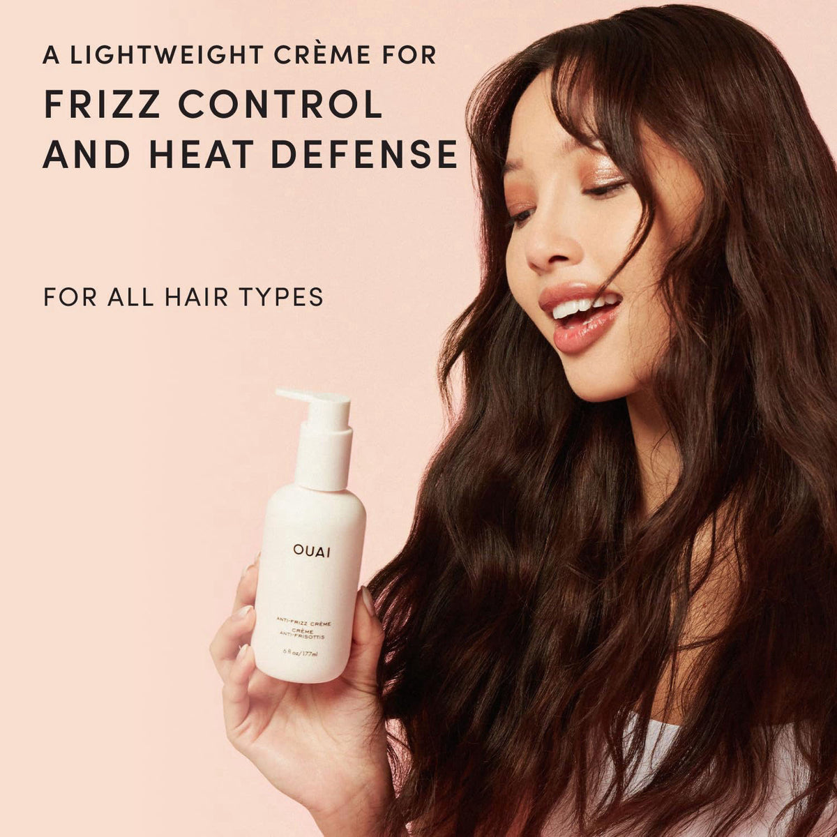 OUAI Anti Frizz Cream - Paraben, Phthalate & Sulfate Free (6 oz) – close-up detail