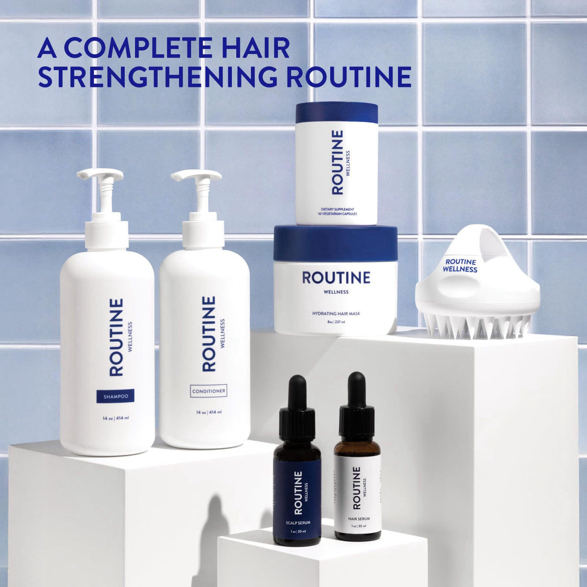 Routine Wellness – Hair Regrowth Shampoos on display