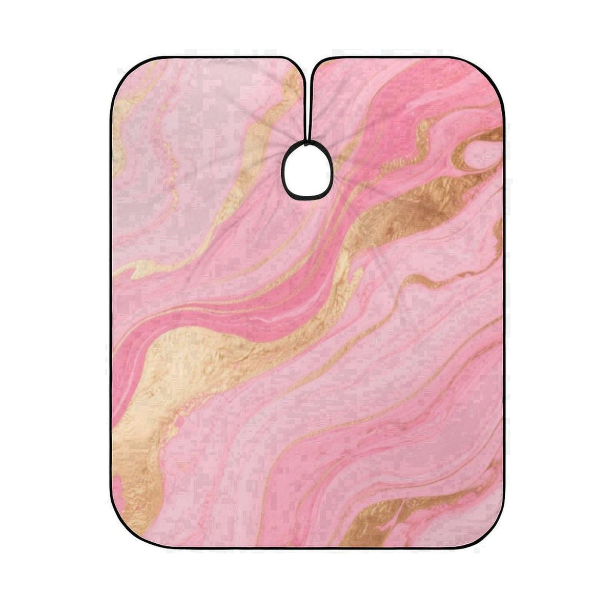 Supdreamc Lightweight Salon Cape - Pink Golden Marble Texture Art Haircut Hairdressing Cloth Apron Haircut Barber Gown f