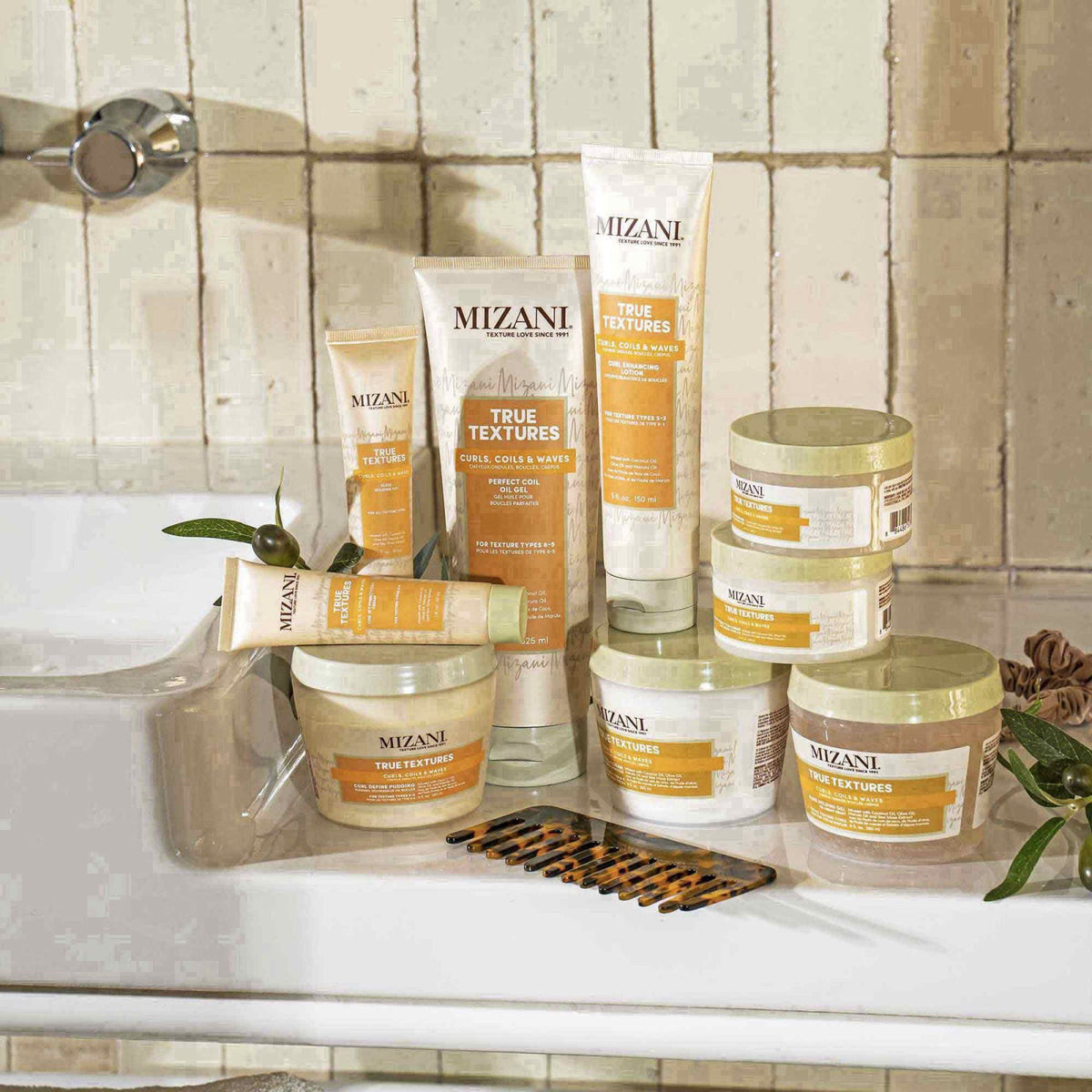 Mizani True Textures Coil Stretch Cream - Soft Hold Curl Shaping Cream, Non-Drying For Curly & Coily Hair – Creams &amp;